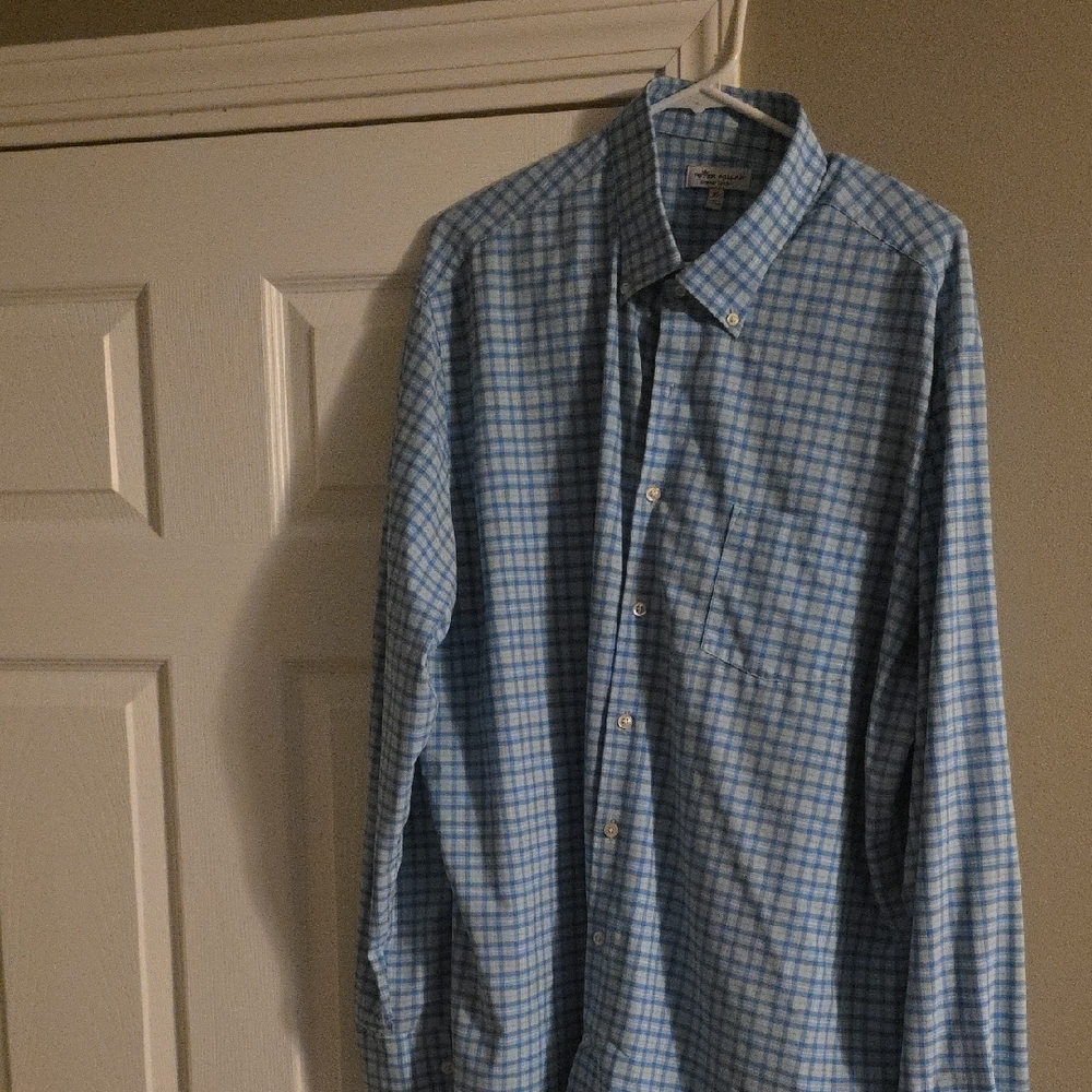 Blue Plaid Peter Millar Summer Comfort Men's Shirt